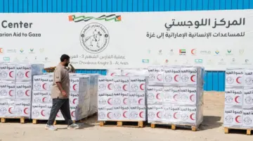 4 قوافل إماراتية تحمل إلى غزة 930 طناً من المساعدات وكسوة «العيد»